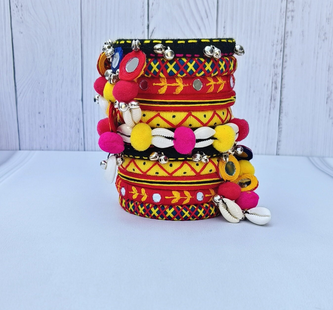 Stunning Royal Black Designer Handmade Bangles