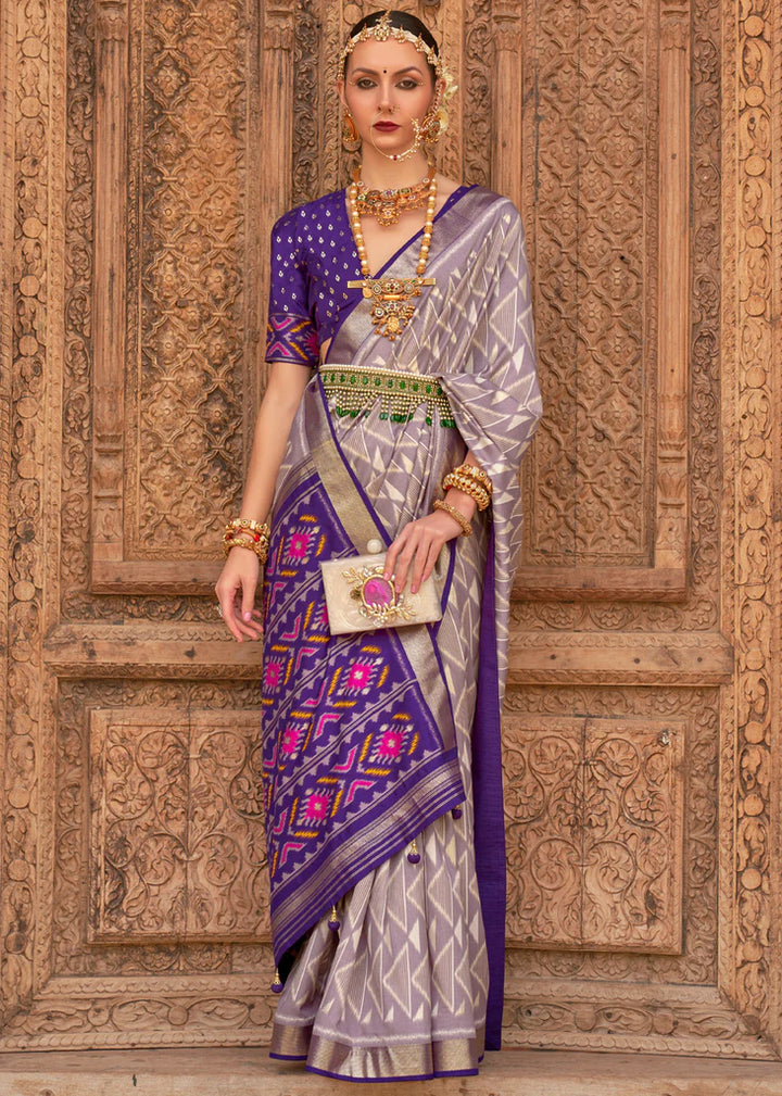 Shaded Purple Saree Designer Patola Saree