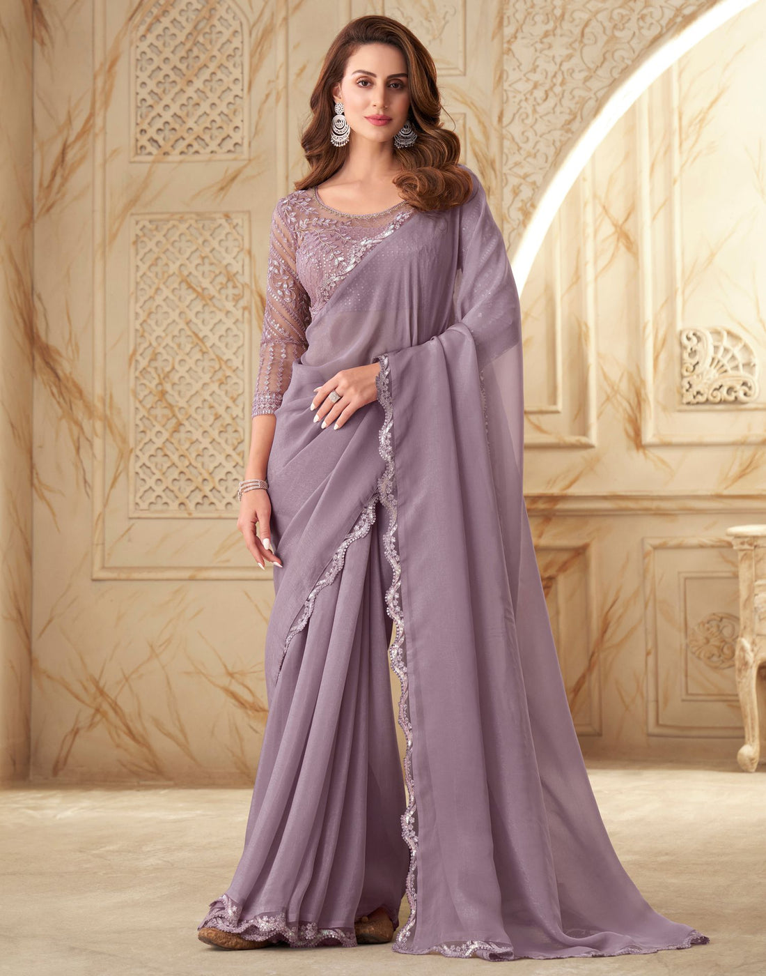 Georgette sale fancy saree