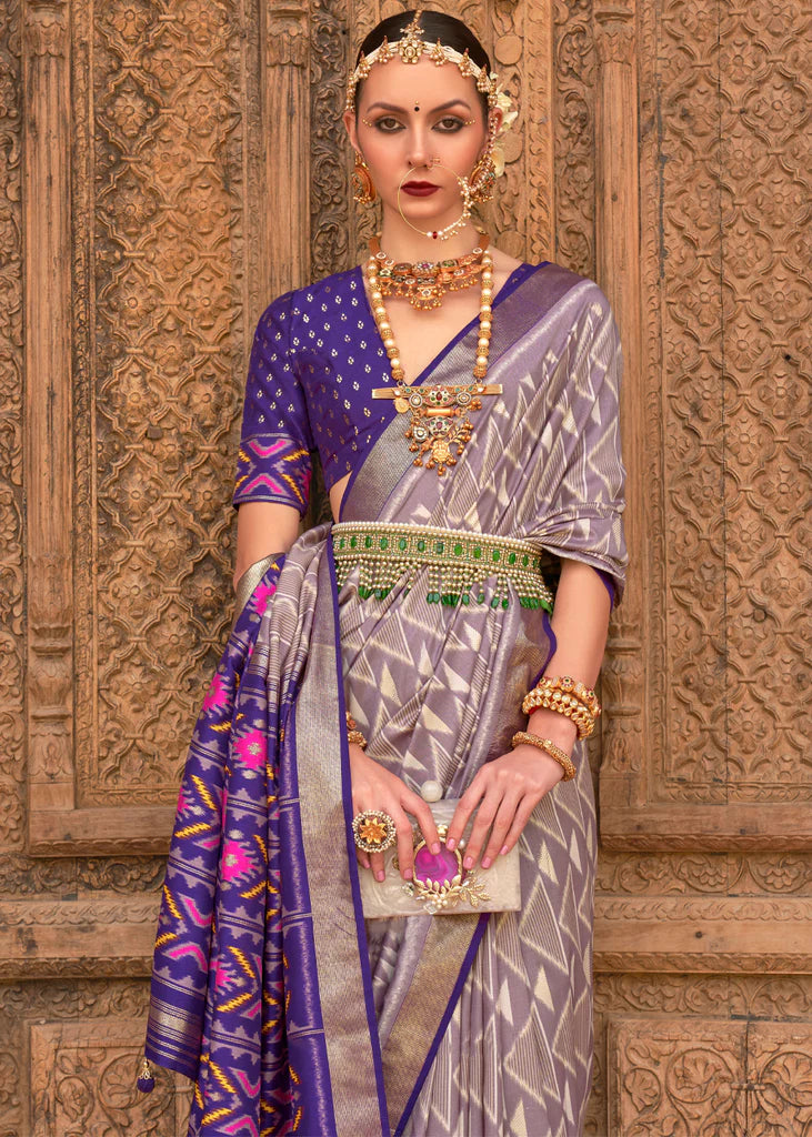 Shaded Purple Saree Designer Patola Saree