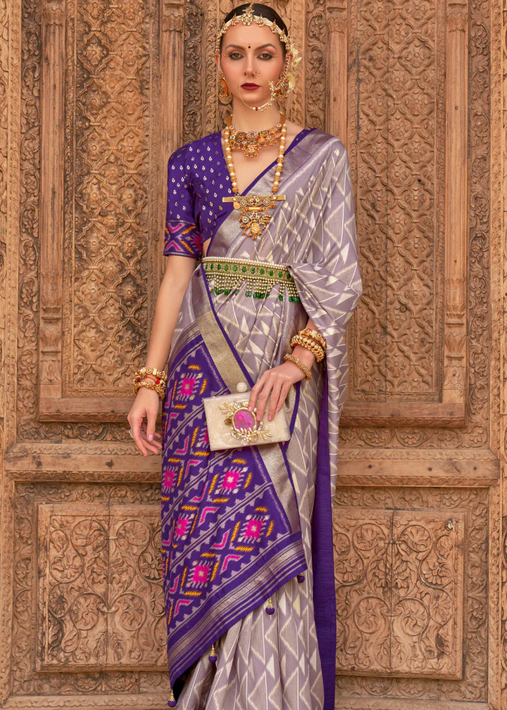 Shaded Purple Saree Designer Patola Saree