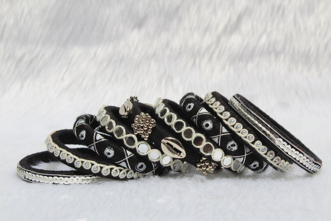 Royal Black Designer Handmade Bangles