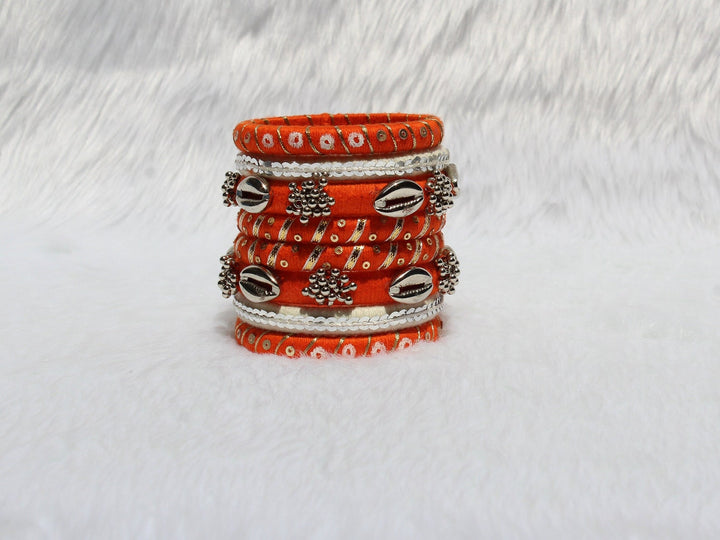 Stunning  Orange Designer Handmade Bangles