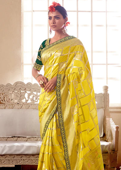 Srinidhi Shetty in a yellow silk saree at a recent event! | Fashionworldhub